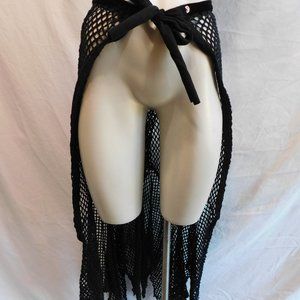 Fishnet Wrap/ Tie Front Half Skirt